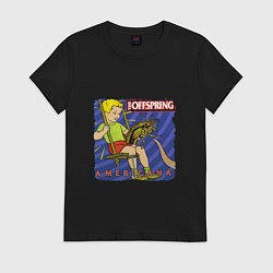 Футболка хлопковая женская The Offspring: Americana, цвет: черный
