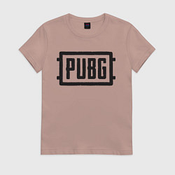 Футболка хлопковая женская PUBG, цвет: пыльно-розовый