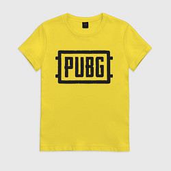 Футболка хлопковая женская PUBG, цвет: желтый