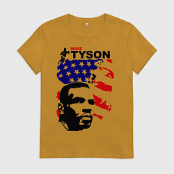 Футболка хлопковая женская Mike Tyson: USA Boxing, цвет: горчичный