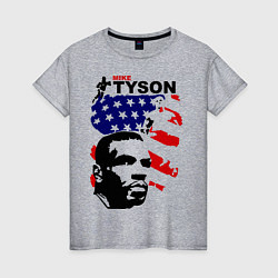 Футболка хлопковая женская Mike Tyson: USA Boxing, цвет: меланж