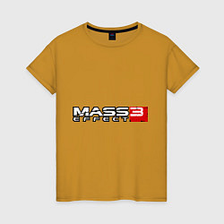 Футболка хлопковая женская Mass Effect 3, цвет: горчичный