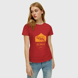 Футболка хлопковая женская AS Roma: Autumn Top, цвет: красный — фото 2