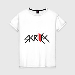 Футболка хлопковая женская Skrillex, цвет: белый