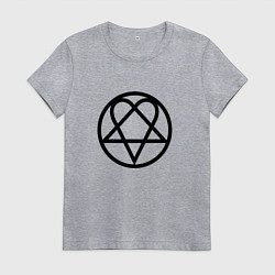 Футболка хлопковая женская HIM Symbol, цвет: меланж