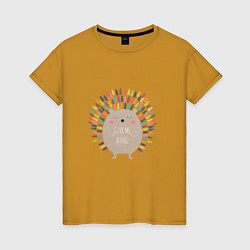 Женская футболка Hedgehog: give me a hug