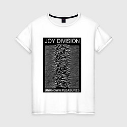 Футболка хлопковая женская Joy Division: Unknown Pleasures, цвет: белый