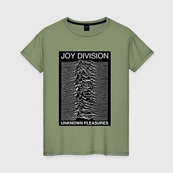 Футболка хлопковая женская Joy Division: Unknown Pleasures, цвет: авокадо