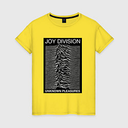 Футболка хлопковая женская Joy Division: Unknown Pleasures, цвет: желтый