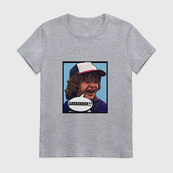 Футболка хлопковая женская Очень странные дела, цвет: меланж