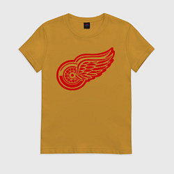 Футболка хлопковая женская Detroit Red Wings: Pavel Datsyuk, цвет: горчичный