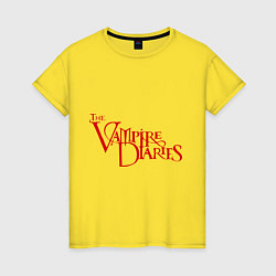 Футболка хлопковая женская The Vampire Diaries, цвет: желтый