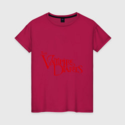 Футболка хлопковая женская The Vampire Diaries, цвет: маджента