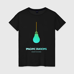 Футболка хлопковая женская Imagine Dragons: Night Visions, цвет: черный