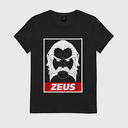 Футболка хлопковая женская Zeus Poster, цвет: черный