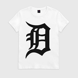 Футболка хлопковая женская Detroit Tigers, цвет: белый