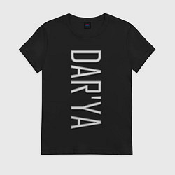 Футболка хлопковая женская Darya Font, цвет: черный
