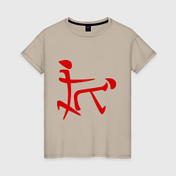 Женская футболка Иероглиф: любовь
