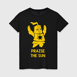 Футболка хлопковая женская Praise the Sun, цвет: черный