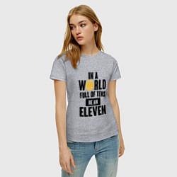 Футболка хлопковая женская Be A Eleven, цвет: меланж — фото 2