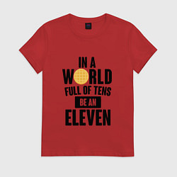 Футболка хлопковая женская Be A Eleven, цвет: красный