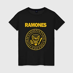 Футболка хлопковая женская Ramones, цвет: черный