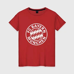 Футболка хлопковая женская FC Bayern Munchen, цвет: красный