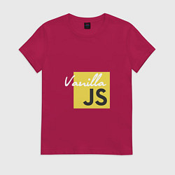 Футболка хлопковая женская Vanilla JS, цвет: маджента
