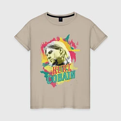 Женская футболка Kurt Cobain Paints