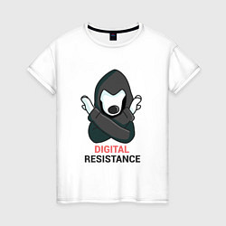 Футболка хлопковая женская Digital Resistance, цвет: белый