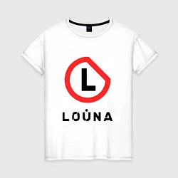 Футболка хлопковая женская Louna Symbol, цвет: белый