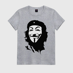 Футболка хлопковая женская Vendetta Chegevara, цвет: меланж