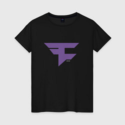 Футболка хлопковая женская Faze Clan Ultraviolet, цвет: черный