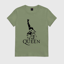 Футболка хлопковая женская Queen: Rock You, цвет: авокадо