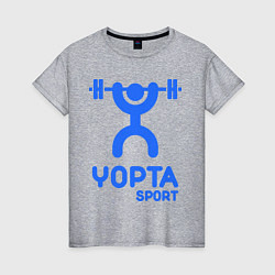 Футболка хлопковая женская Yopta Sport, цвет: меланж