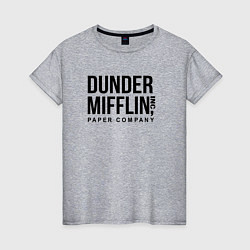 Футболка хлопковая женская Dunder Mifflin, цвет: меланж