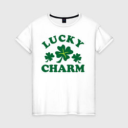 Женская футболка Lucky charm - клевер