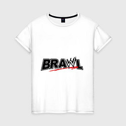 Футболка хлопковая женская WWE Brawl, цвет: белый