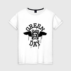 Футболка хлопковая женская Green Day: Class of 13, цвет: белый