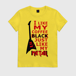 Футболка хлопковая женская Mindless Self Indulgence - Coffee black, цвет: желтый