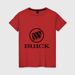 Футболка хлопковая женская Buick logo, цвет: красный