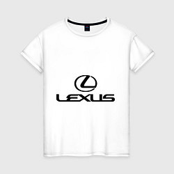 Футболка хлопковая женская Lexus logo, цвет: белый