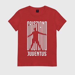 Футболка хлопковая женская Cris7iano Juventus, цвет: красный
