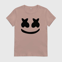 Футболка хлопковая женская Marshmello, цвет: пыльно-розовый