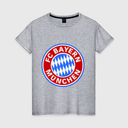 Футболка хлопковая женская Bayern Munchen FC, цвет: меланж
