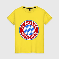 Футболка хлопковая женская Bayern Munchen FC, цвет: желтый