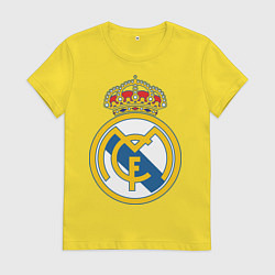 Футболка хлопковая женская Real Madrid FC, цвет: желтый