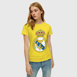 Футболка хлопковая женская Real Madrid FC, цвет: желтый — фото 2