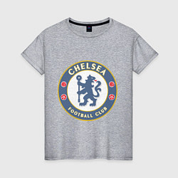 Футболка хлопковая женская Chelsea FC, цвет: меланж