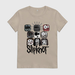 Женская футболка Slipknot Masks